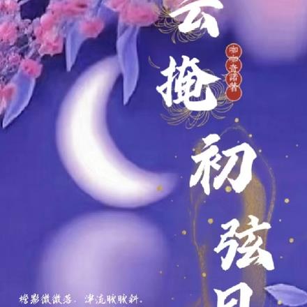 云掩初弦月